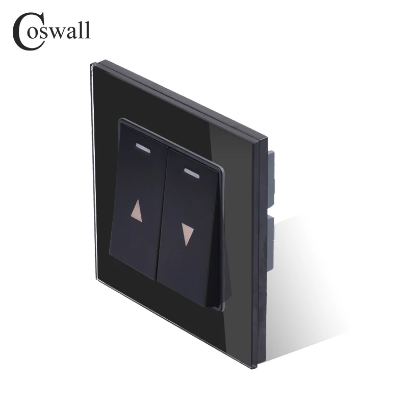 Coswall переключатель для штор настенный переключатель для электрического подъемного оборудования для штор Хрустальная стеклянная панель
