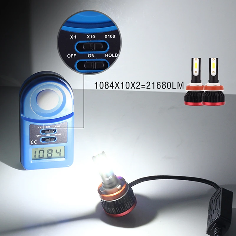 Лампы фар автомобиля H4 LED 9005/HB3 9006/HB4 H7 белый 6500 k УДАРА высокая чипы H11 туман свет 12 V