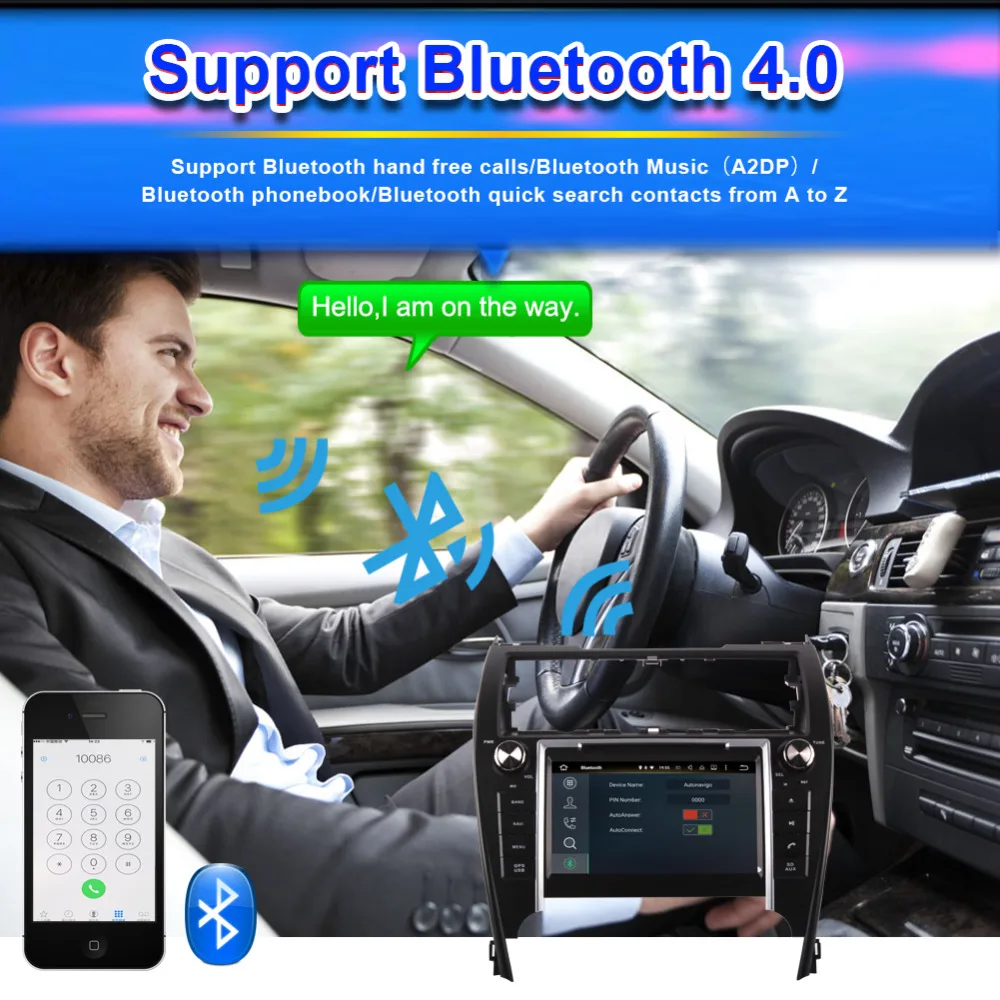 Android 8 0 Octa Core 4GB RAM ''LCD автомобильный DVD мультимедийный плеер радио для Toyota Camry