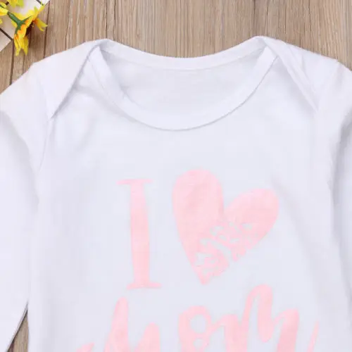 Комбинезон для девочек 0 24 мес. с надписью Mom Love|Комплекты одежды| |
