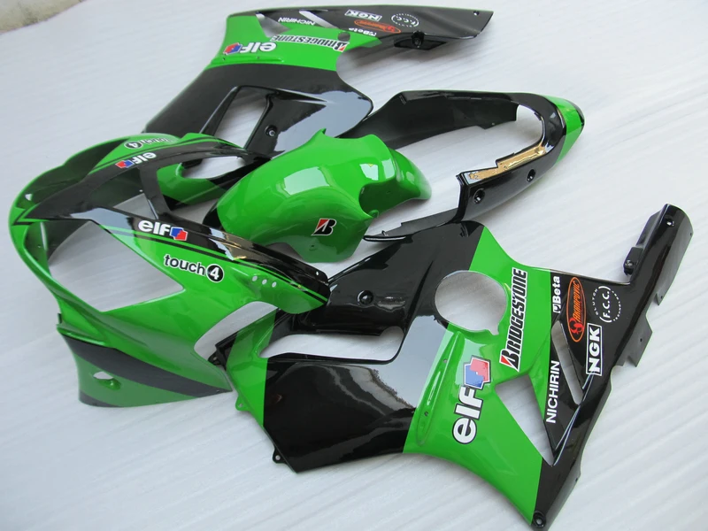Комплект обтекателей для Kawasaki ZX12R 02 03 04 черно зеленый обтекатель 2002 2004 (+ крышка