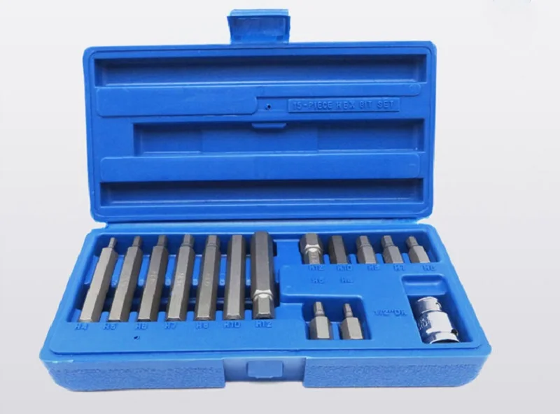 Новинка 15 шт. H4-H12 Шестигранная звезда 1/2 дюйма переходник для торцевого привода Набор бит с шестигранной головкой L30 мм l75 мм Новинка 15 шт. H4-H12 Шестигранная звезда 1/2 дюйма переходник для торцевого привода Набор бит с шестигранной головкой L30 мм l75 мм