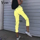 Женские Светоотражающие брюки, повседневные тренировочные брюки с высокой талией, для бега, в стиле панк, для осени и зимы