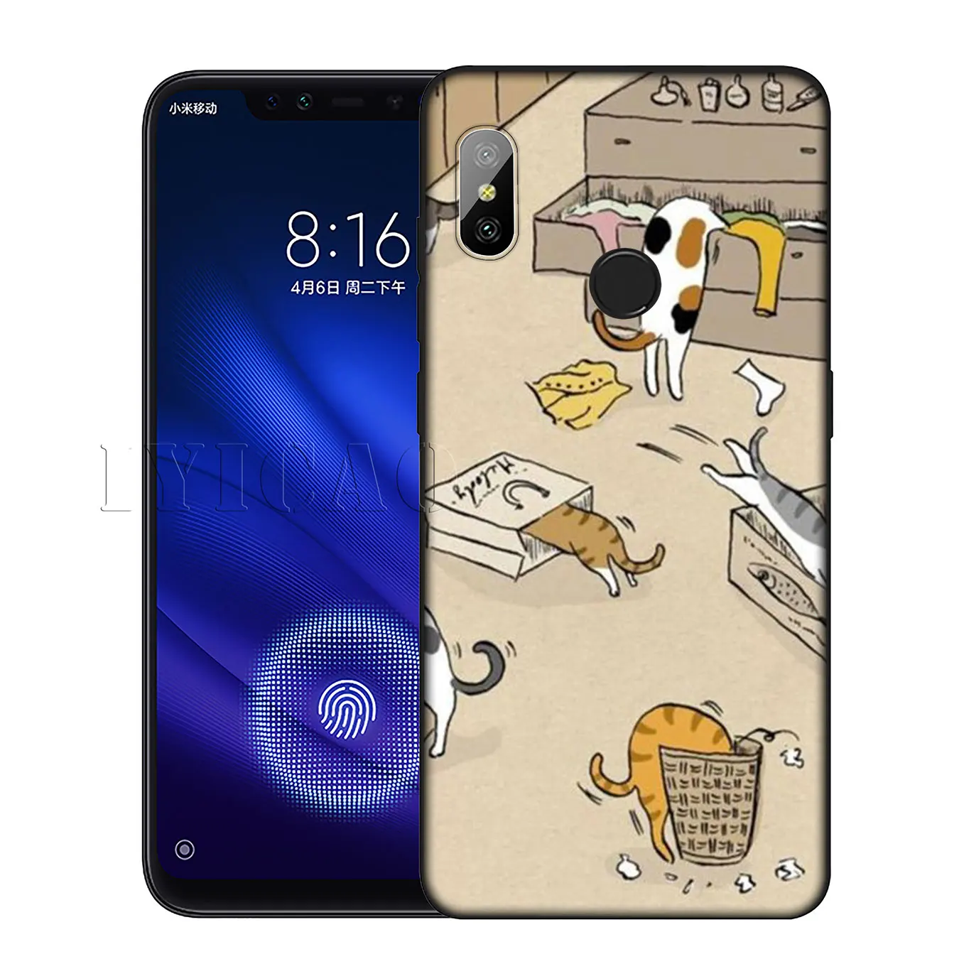 IYICAO Мягкий силиконовый чехол с японским котом для Xiaomi Redmi 6A 5A Note 8 7 4 4X 5 Plus 6 Pro