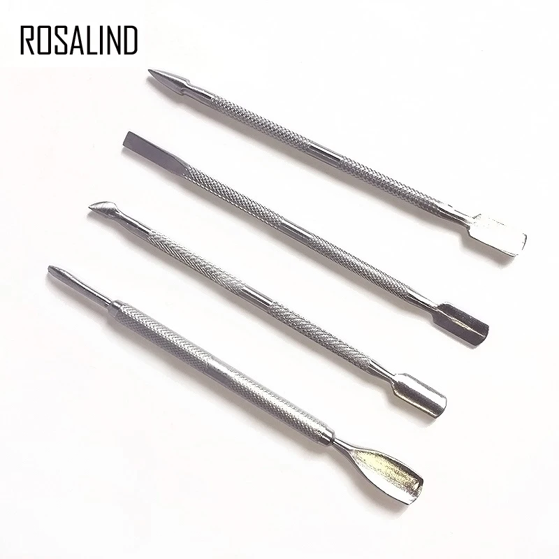 ROSALIND 4 шт./лот кутикулы для ногтей толкатель инструмент ухода за маникюром из