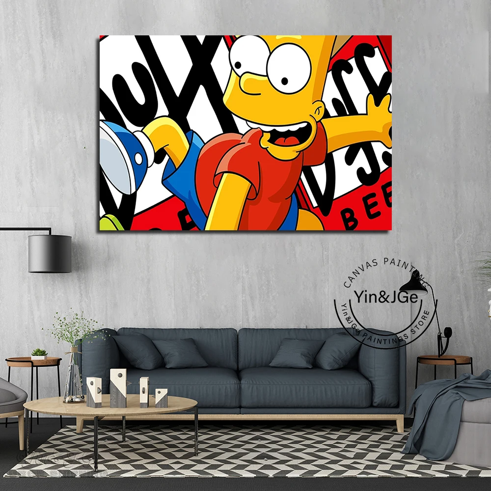 Симпсоны плакат анимированный фильм Семья настенные принты домашний декор