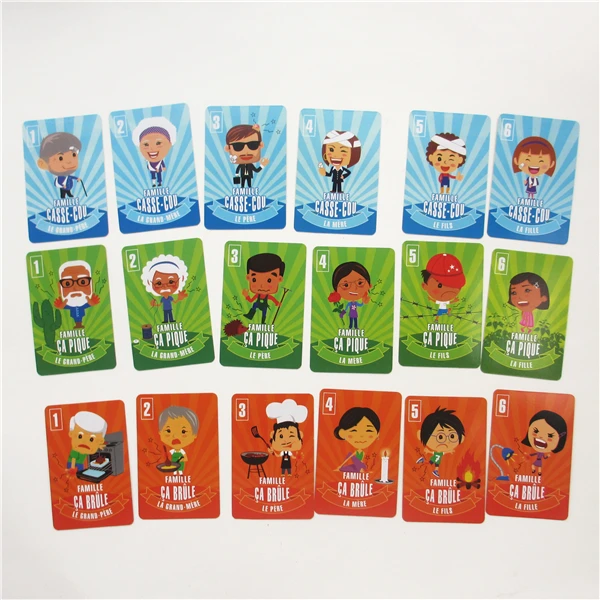 7 семейных покерных карт Пазлы для раннего развития детей игровые карты