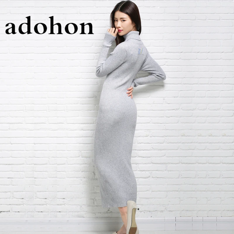 Adohon 2018 женские зимние кашемировые свитера и осенние вязаные пуловеры высокого