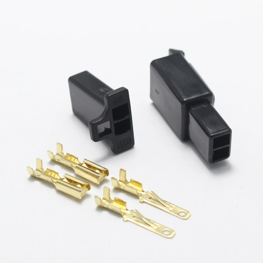 5 комплектов 2 8 мм 2pin комплект автомобильных электрических разъемов 2P гнездовой