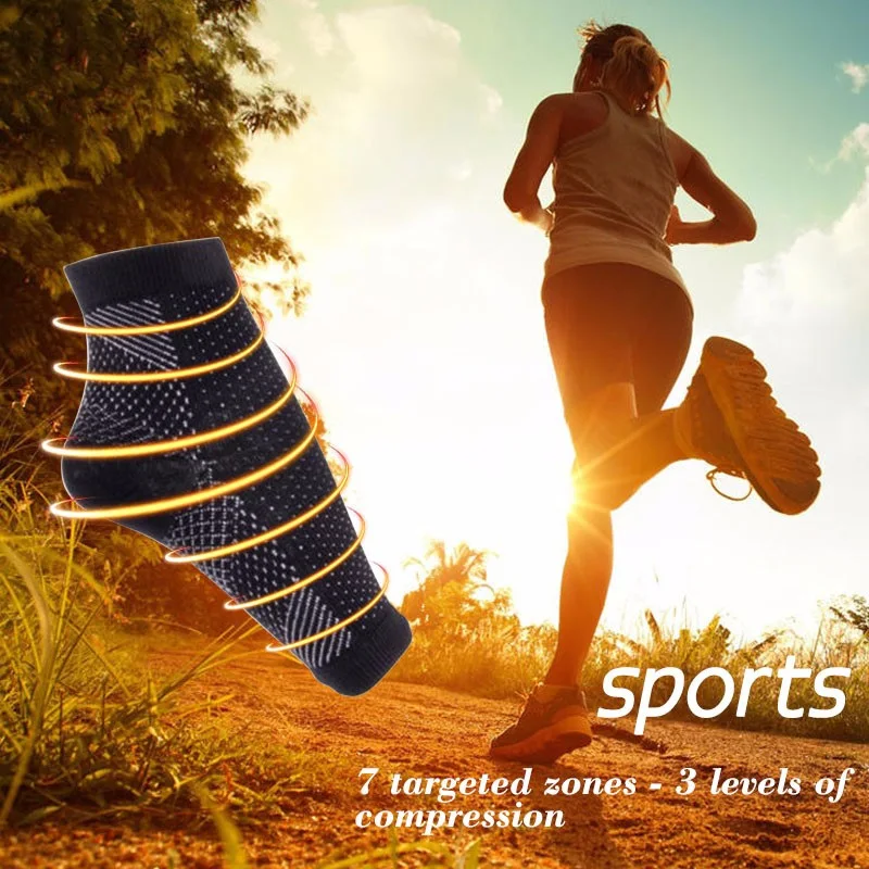 Comfort Foot Anti Fatigue Compression Sleeve Elastic Men's Socks Women Relieve Swell Ankle Socks Calcetines Sokken