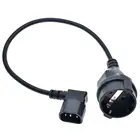 IEC320 C14 к CEE 77, C14 прямоугольный к Шуко, сетевой шнур, евро удлинитель, 45 см