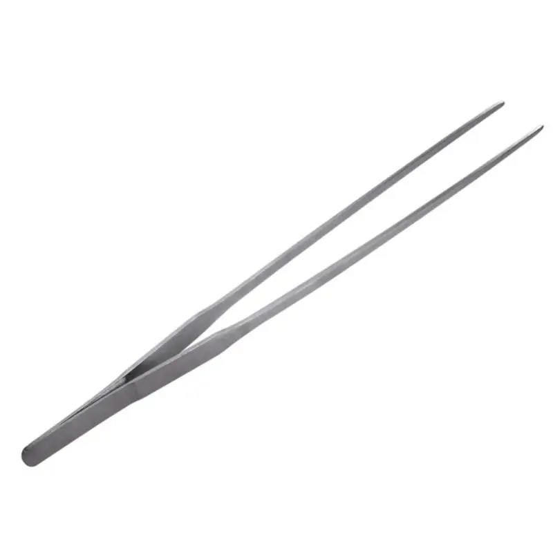 1Pcs Universal 27CM Aquarium Plant Shrimp Reef Tank Stainless Steel Fish Pet Straight Tweezer Crooked Tweezer Cleaning Tool