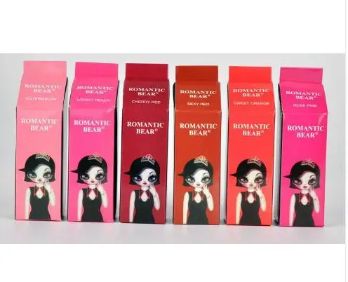 Long Lasting Lipgloss waterptoof Liquid Lipsticks 6 colors available with retail packing box DHL Shipping |
