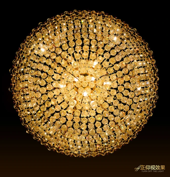 

Gold Crystal Chandelier LED Lamp Modern Crystal Chandeliers Lights Fixture Hotel Club Home Lighting Hanging Lights AC90V-260V