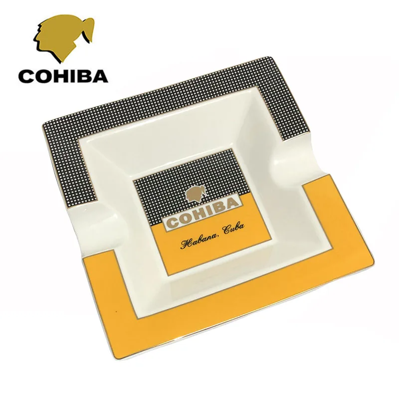 Квадратная Пепельница для сигар COHIBA 2 шт. в 1 керамические бытовые приспособления