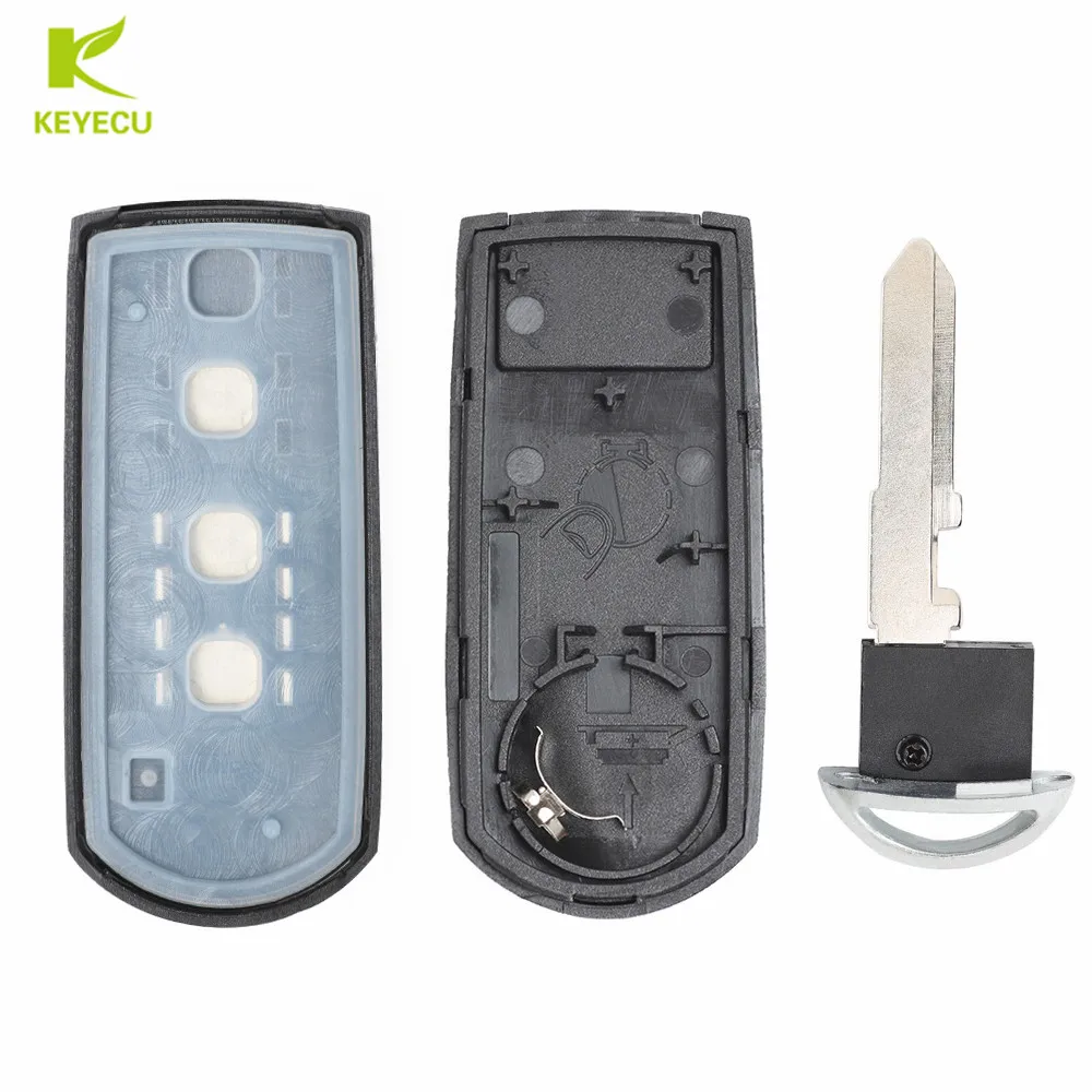 Новинка умный Сменный Чехол KEYECU для дистанционного ключа чехол с 3 кнопками Mazda 5 6