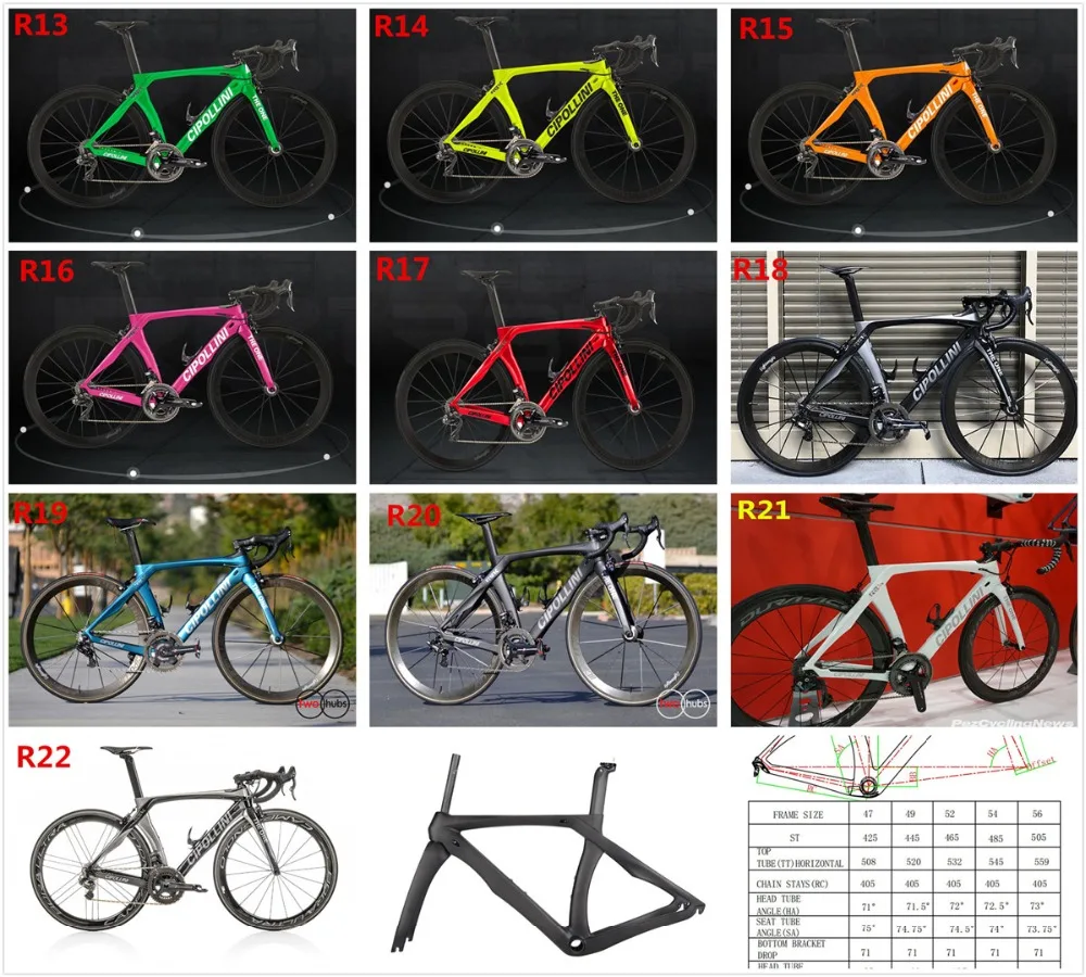 Новые Cipollini RB1K UD/труба из углеродистого волокна 3 K T1100 углеродный шоссейный велосипед рама+ вилка+ подседельный штырь+ зажим+ Размер верхней части 47/49/52/54/56 см