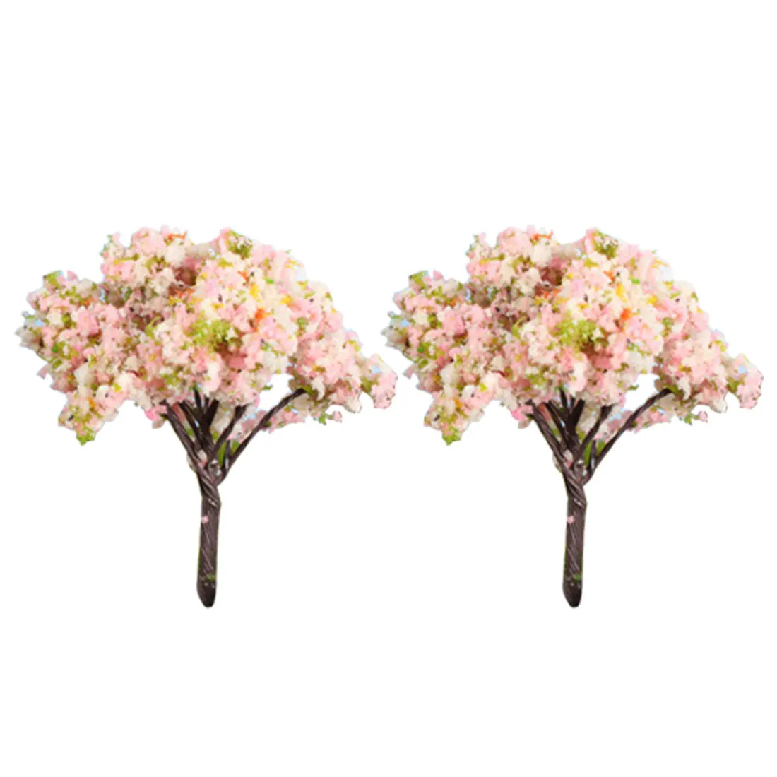 2 шт. миниатюрные Миниатюрные Дерево Ландшафтные изделия из смолы фигурка бонсай