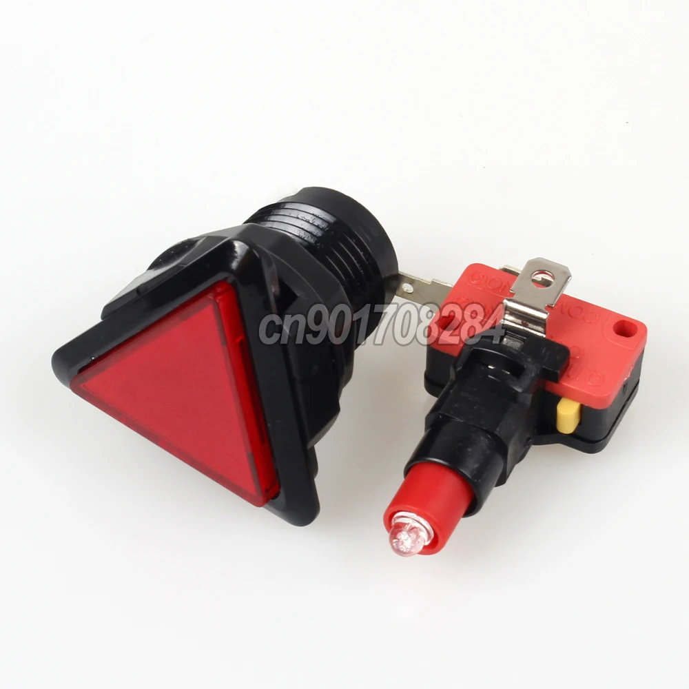 Пятикратная треугольная Кнопка с подсветкой и микро-переключателем для аркадных