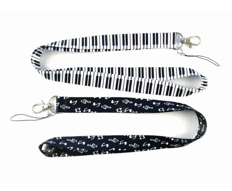 1pc Musical Note Piano Keyboard Lanyards Neck Strap Keys ID Card Holder Necklace Hanging for 6S 7 8P Phone Dropshipping | Украшения и