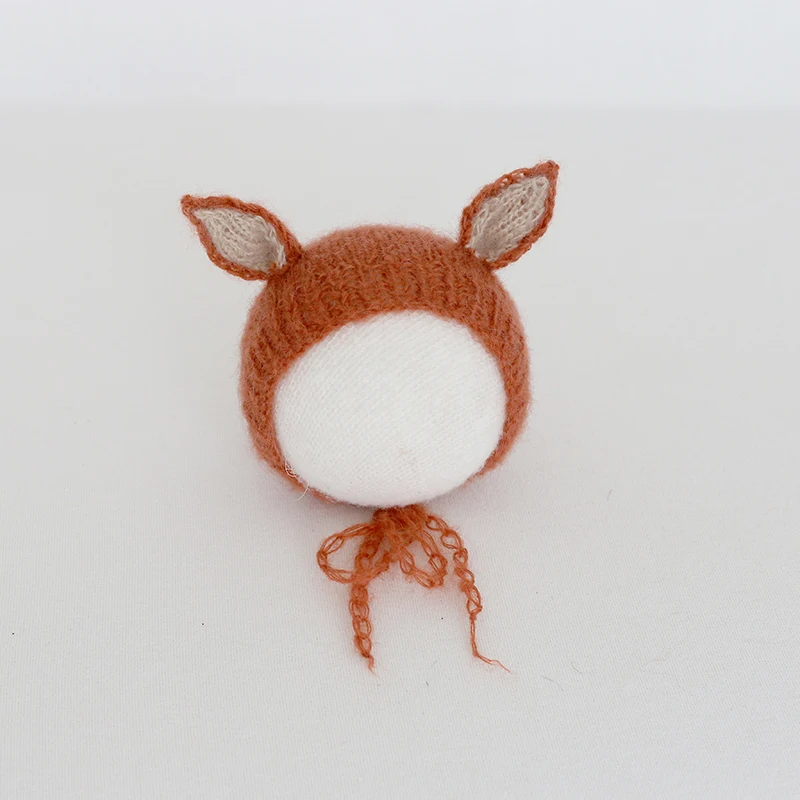 Cute Baby Fox Hat Lovely Newborn Animal Bonnet Infant Photography Knitted Photo props Christmas Gift | Детская одежда и обувь