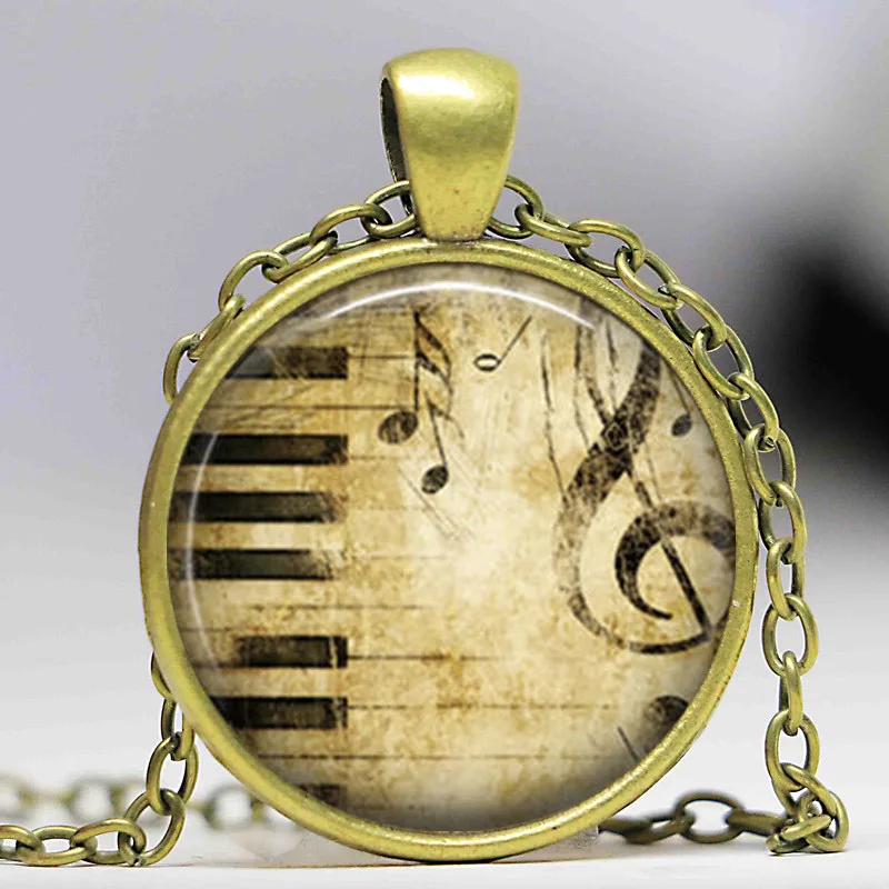 Подвеска с клавиатурой и высокими частями музыкальный подарок ожерелье для