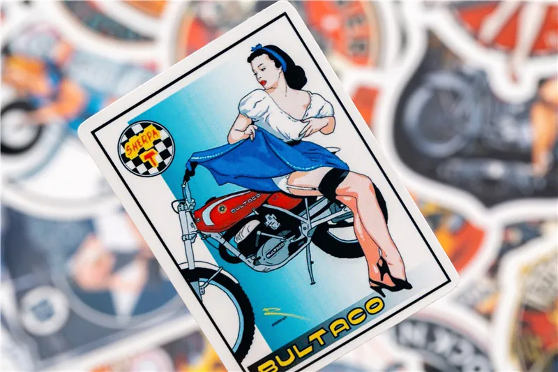 31 шт Sexy Girl Adhesivo Moto винтажные Стикеры s для Чемодан скейтборд велосипед холодильник ноутбука милый мультфильм Стикеры комплект