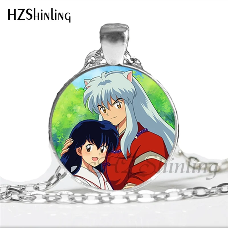 NS-00792 Inuyasha и Кагоме Цепочки и ожерелья с Стекло стимпанк ювелирные изделия для Для женщин Косплэй утверждающий кулон Цепочки и ожерелья s HZ1