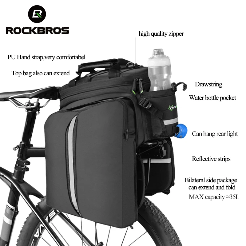 ROCKBROS 35L MTB велосипедные сумки рамки багажной сетки Водонепроницаемый