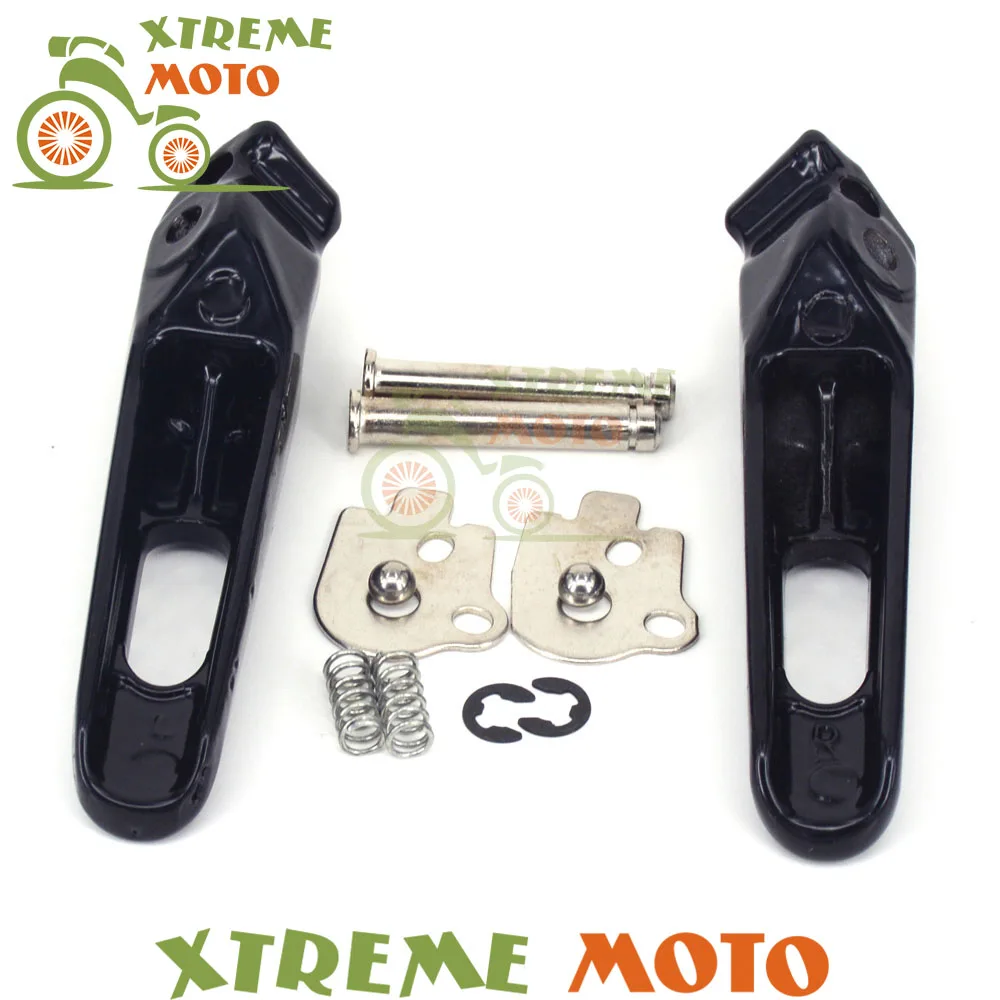 Черный мотоциклетный задний пассажирский подножка подножки педали и кронштейн