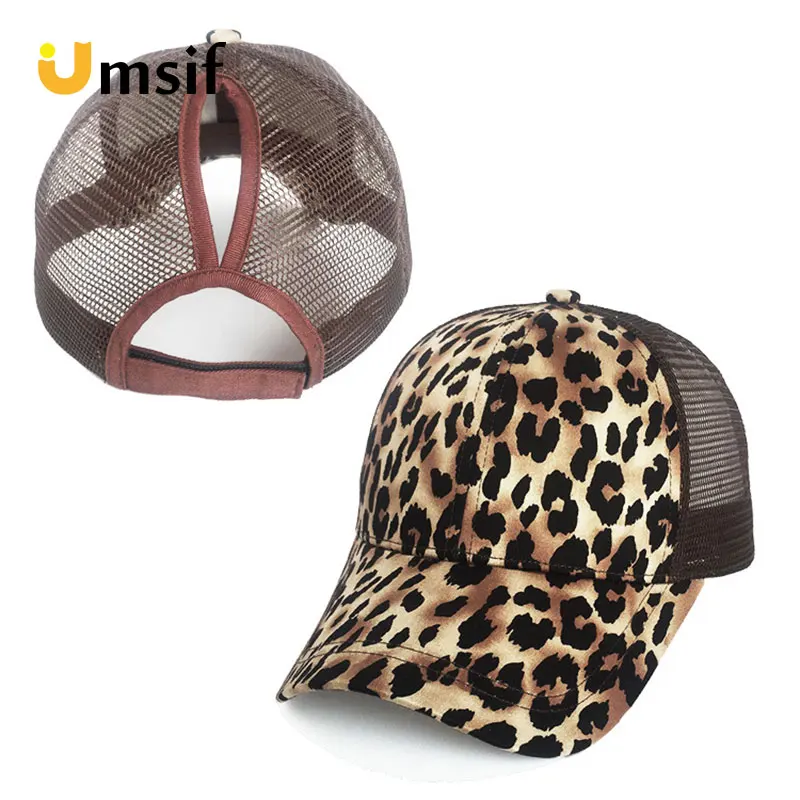 Женские леопардовые сетчатые бейсболки летние солнцезащитные шляпы новинка 2019