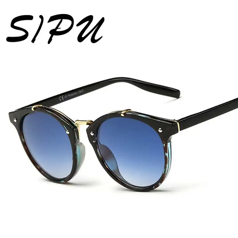 2017 классические Для женщин круглый Солнцезащитные очки для Градиент Защита от