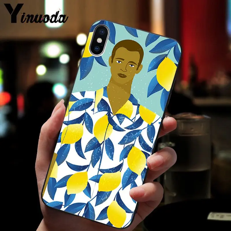 Yinuoda оранжевый и лимонный Мягкий силиконовый чехол для телефона из ТПУ Apple iPhone 8 7 6