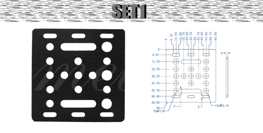Mellow 3d принтер 65x65 мм Openbuilds V козловой Комплект V козловая пластина для 3d принтера v-слот V линейный привод системы