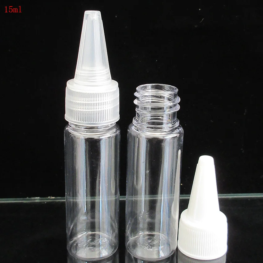 30 шт прозрачная пластиковая пустая бутылка PET15ml многоразовая с твист крышкой