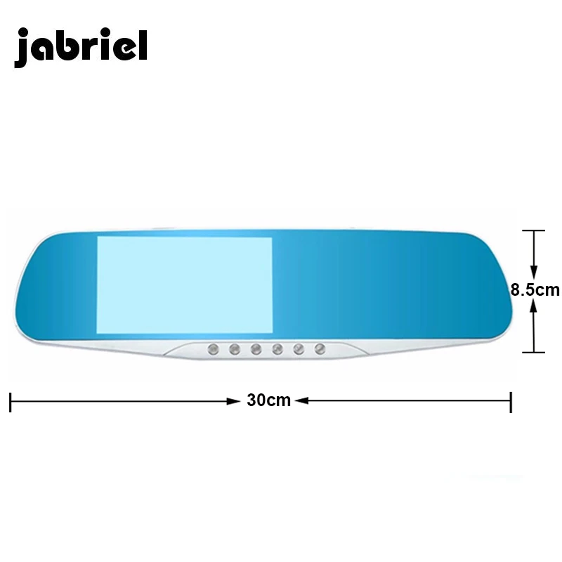 Зеркало видеорегистратор Jabriel 4 3 дюйма с камерой заднего вида Full HD