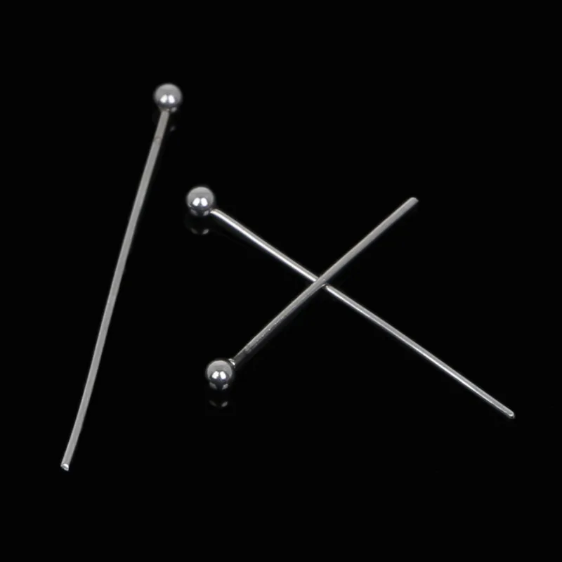 

High Quality 50pcs/lot 0.6x20mm 0.5x25mm 0.6x30mm Stainless Steel Head Ball Pins For Jewelry Making