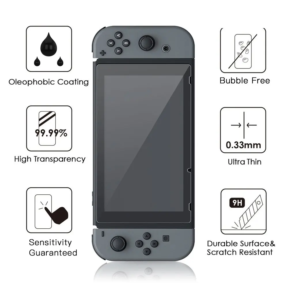 Закаленное стекло для защиты экрана для nintendo Switch Премиум пленка для nintendo Switch закаленное защитное стекло