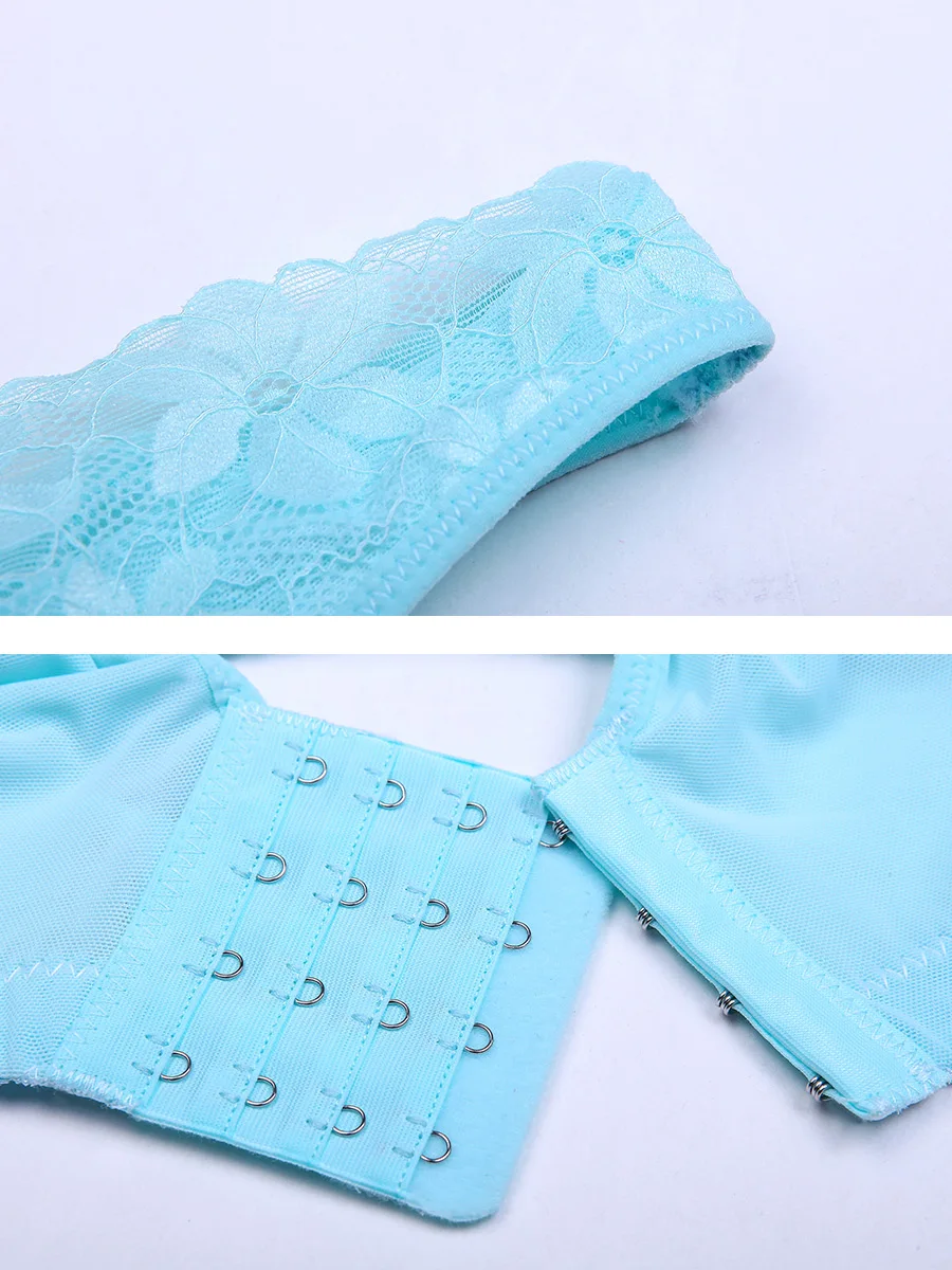 Мягкие стальные кольца сексуальный кружевной бюстгальтер с полной чашкой пуш-ап