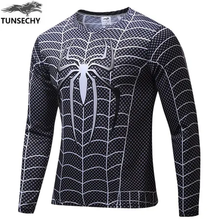 picture color TUNSECHY Marvel Супер Герои с Мстителями, Бэтменом футболка для мужчин сжатия базовый слой с длинным рукавом тепловой под Топ Фитнес - Цвет: picture color