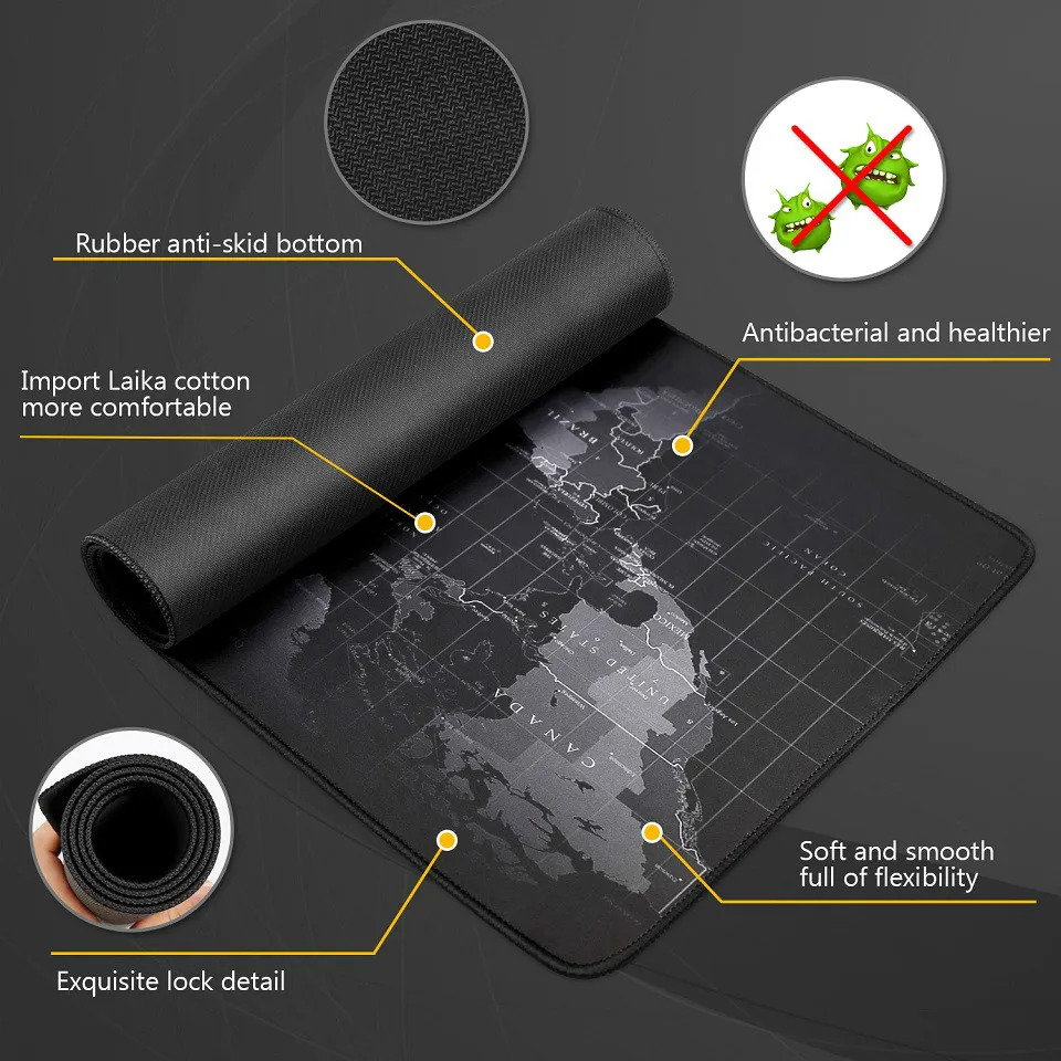 Extra Large Gaming Mouse Pad Gamer Old World Map Computer Mousepad Anti-slip Natural Rubber Mat xl xxl 300x800mm | Компьютеры и офис