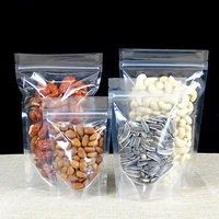 100pcs 1220cm clear self seal zipper plastic bags dried chilies flowers fruits beans nuts storage bags for home moisture proof