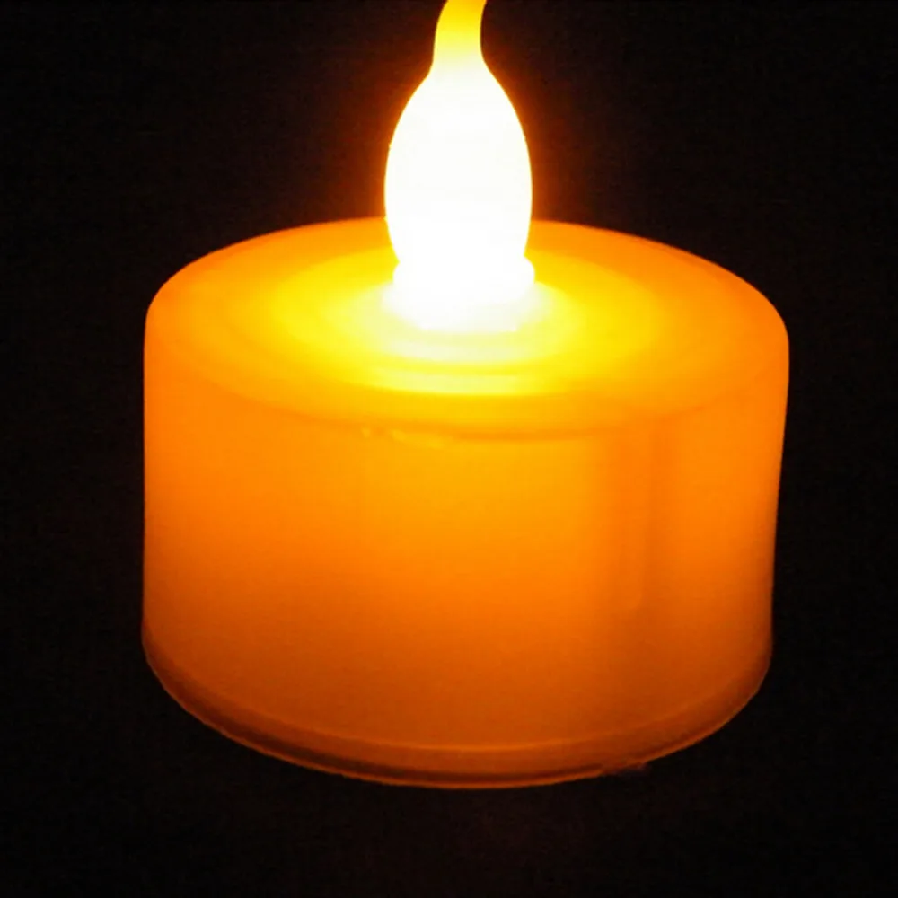Новый мерцающий 12 шт. светильник беспламенные светодиодные греющие свечи Чайные