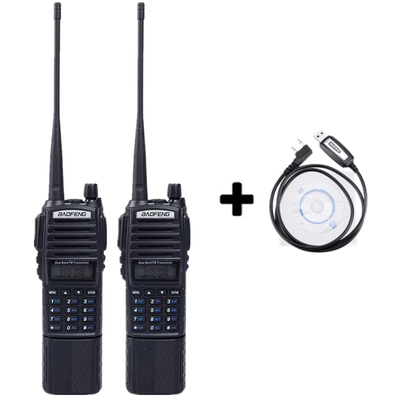 Add a program cable Baofeng UV-82 рация 3800 мАч батарея двухдиапазонный UV82 Pofung двухстороннее радио портативный fm-передатчик - Цвет: Add a program cable