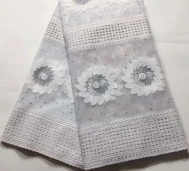New French Milk Silk Net Lace Fabric 2019 High Quality African Tulle With Rhinestone For Nigerian Wedding CSH006 | Дом и сад