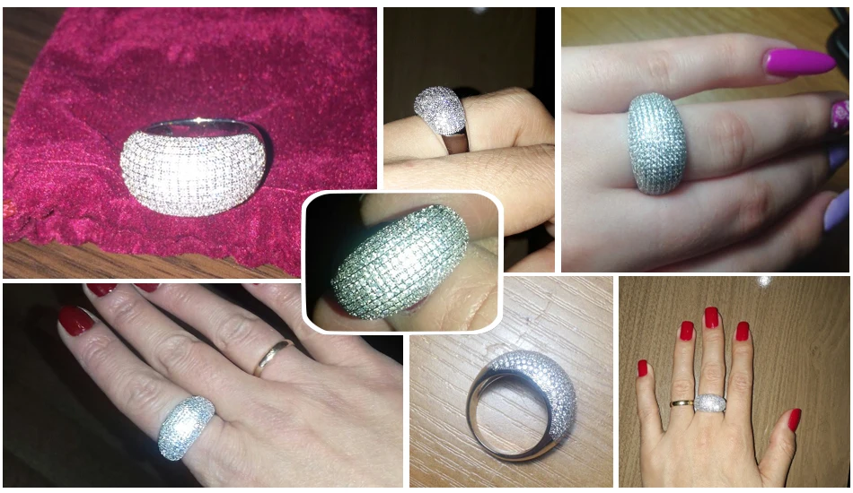 ORSA JEWELS винтажное Женское Обручальное кольцо с покрытием 196 шт. Роскошные AAA Кубический Цирконий Очаровательные вечерние ювелирные изделия для женщин AOR123
