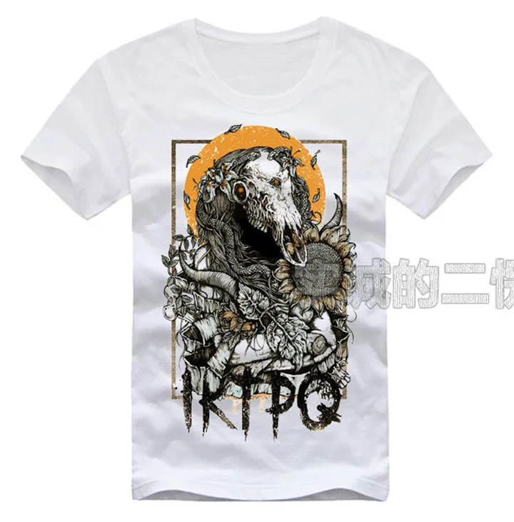 5 дизайнов белая рубашка в стиле Харадзюку С 3d-рисунком совы черепа черной дахии