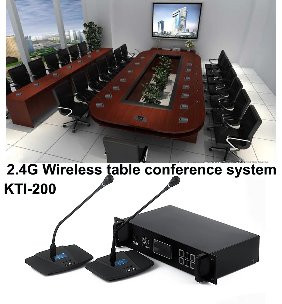 Professional 2 4G Digital wireless Desktop микрофонная система для конференции состоит из 1 хоста 50