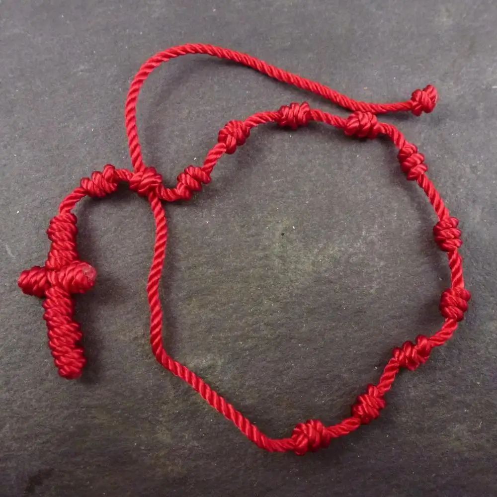 Плетеный браслет Lucky Cord плетеный нейлоновый с завязками YB04