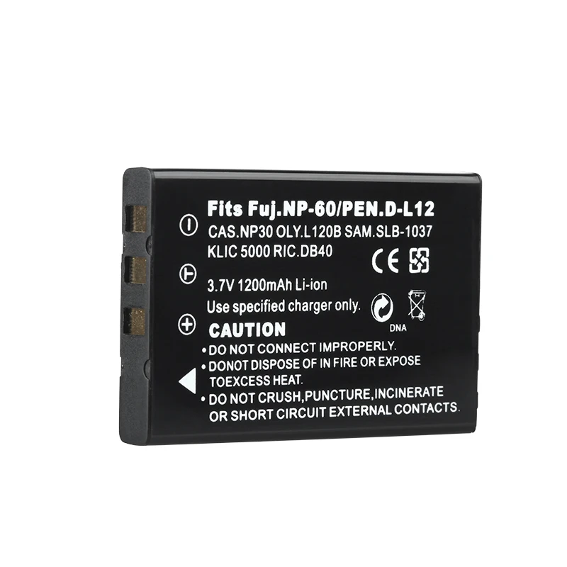 Dinto 1200 мА/ч NP-60 NP 60 NP60 FNP-60 SLB 1137 1037 CNP-30 K5000 D-Li2 Li-20B аккумулятор для FUJIFILM F410 F601 F50i F501 |